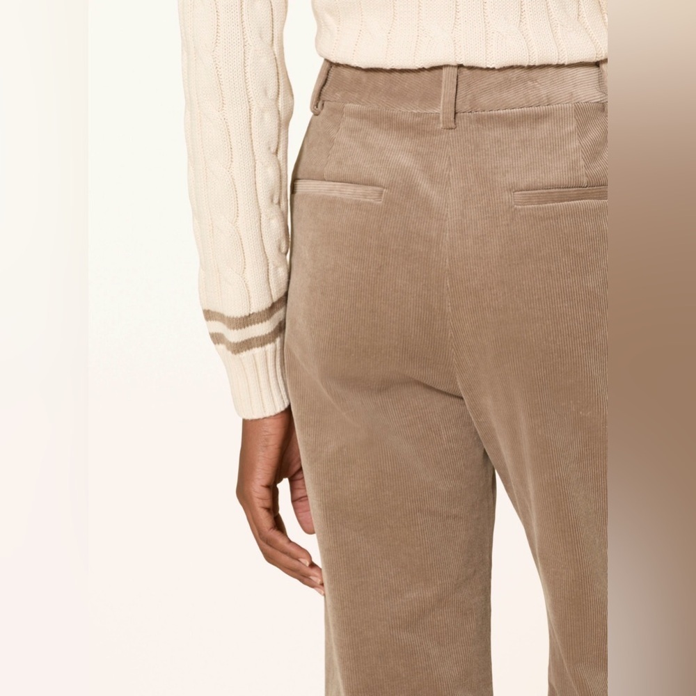 LAUREN RALPH LAUREN Taupe Corduroy High Rise Bootcut Pants 4 - Picture 6 of 16